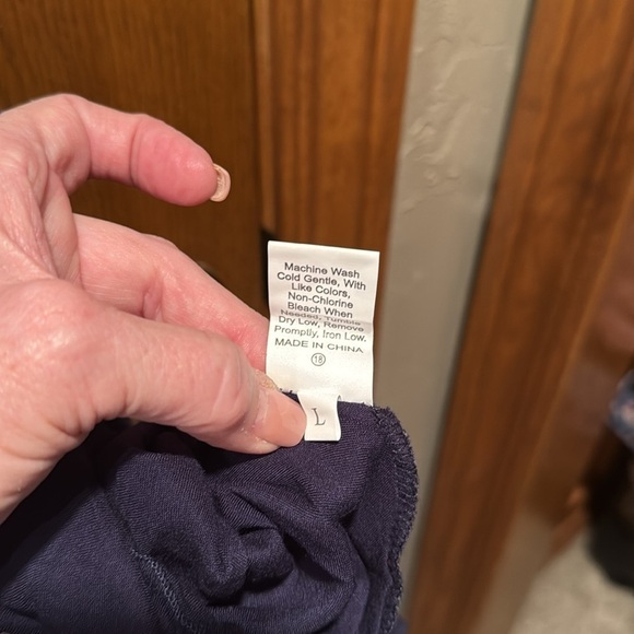 Navy Blue Polka Dot Dress - Picture 8 of 9